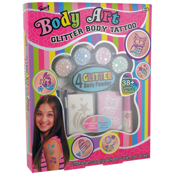 Coffret maquillage corps pour enfant rose - 18pcs
