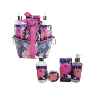 Panier soins beauté & bain - Lys & freesia - Collection Floral Fusion