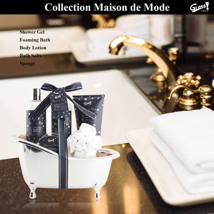 Coffret cadeau pour le bain - Baignoire à la fleur de Lys & Freesia