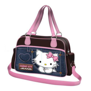 Hello Kitty Sac à main avec bandoulière denim bleu
