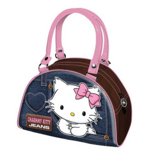 Hello Kitty Sac à main bowling denim bleu