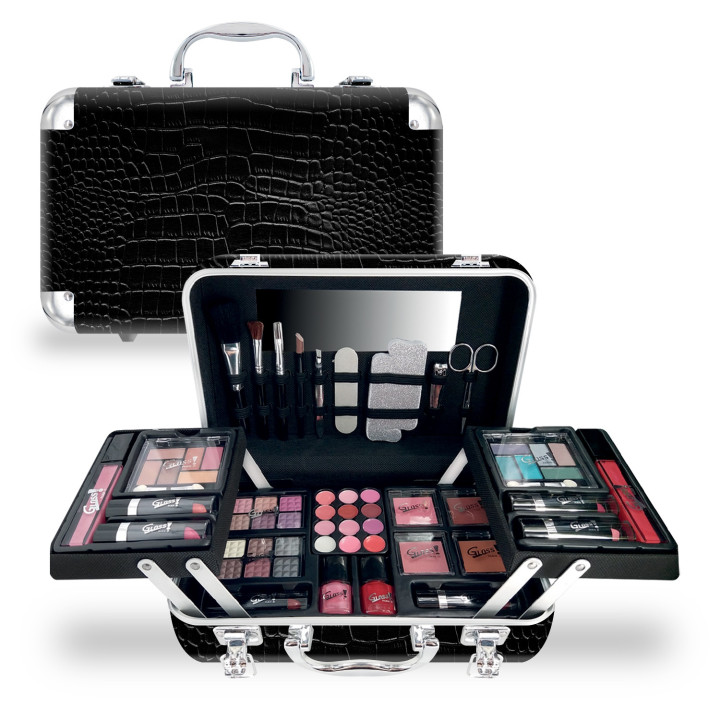 Mallette de maquillage XXXL - Design Croco - Idée cadeau