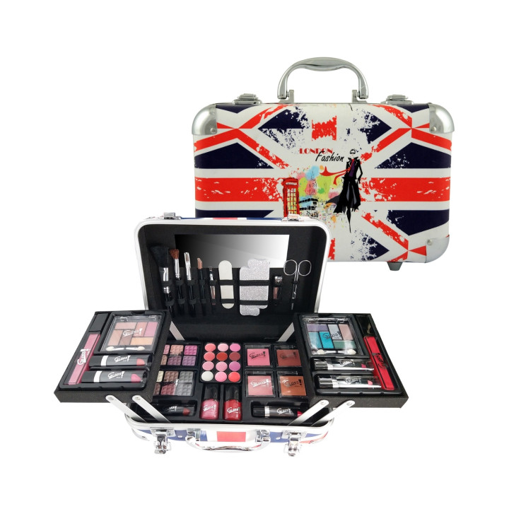 Gloss - Mallette de maquillage XXXL - Design UK Flag - Idée cadeau Beauté