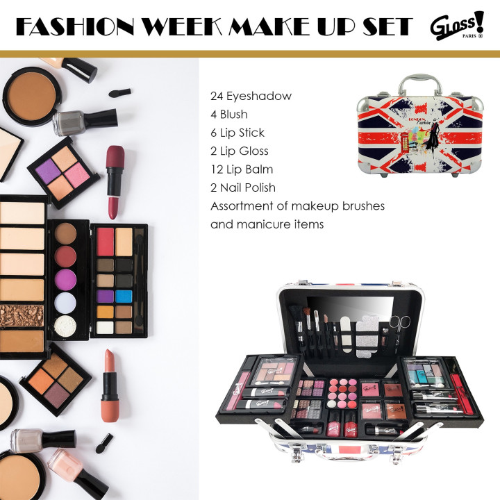 Gloss - Mallette de maquillage XXXL - Design UK Flag - Idée cadeau Beauté
