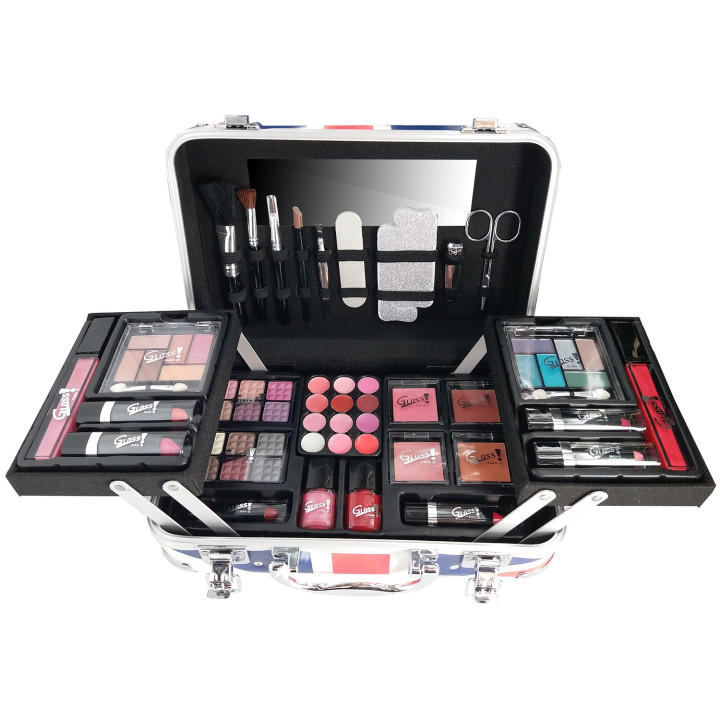 Gloss - Mallette de maquillage XXXL - Design UK Flag - Idée cadeau Beauté