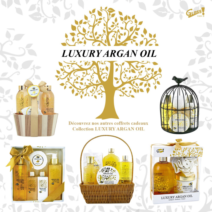 Coffret beauté de bain - Luxury - Huile Argan - Idée cadeau
