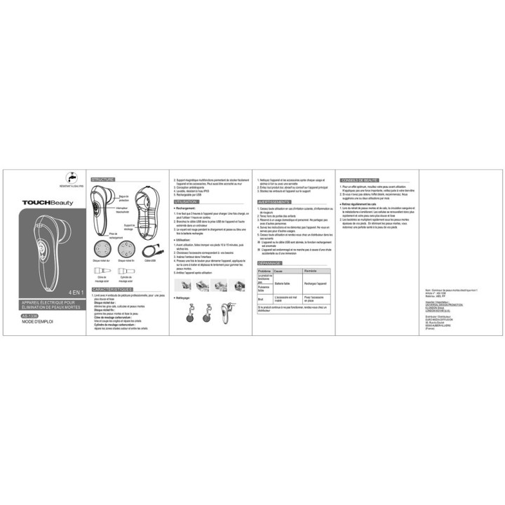 Coffret pédicure électrique pour peaux mortes 4en1 - 7pcs