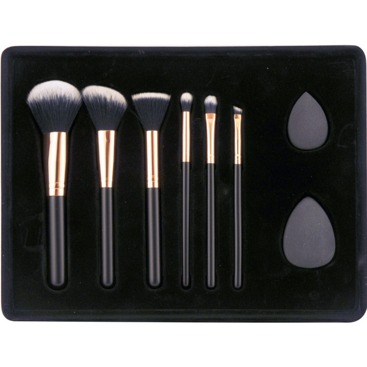 Coffret beauté - Set de pinceaux incluant 2 éponges à maquillage