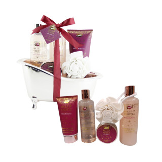 Coffret de bain - Baignoire de bain rose cuivrée - Mûre