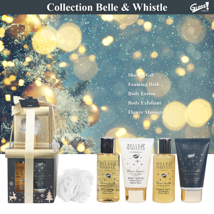 Coffret cadeau de bain à la Vanille et au Tilleul - Boîtes gigognes