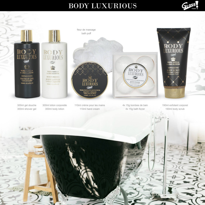 Coffret beauté de bain au parfum Vanille Tilleul - 9pcs