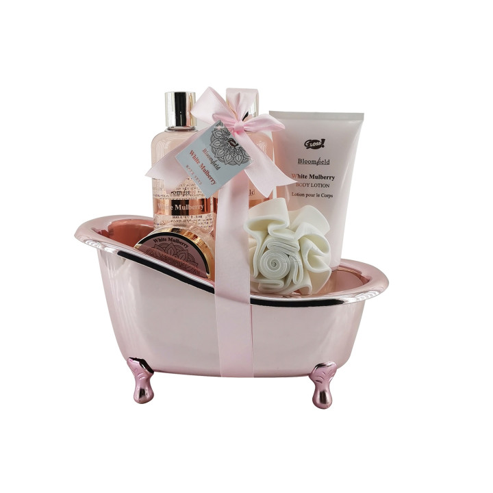 Coffret beauté de bain pour femme - Baignoire cuivrée - Rose et Lierre