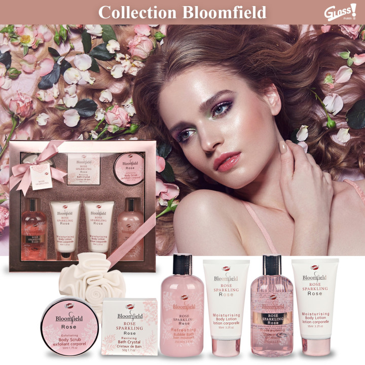 Coffret cadeau soins de beauté - Collection Bloomfield - Rose