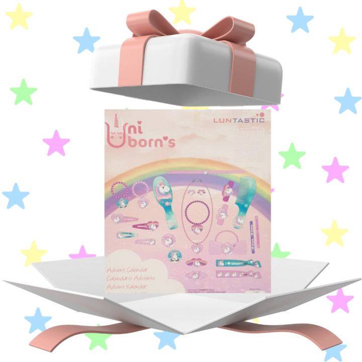 Calendrier de l'avent Unicorn 24 jours beauté - accessoires cheveux