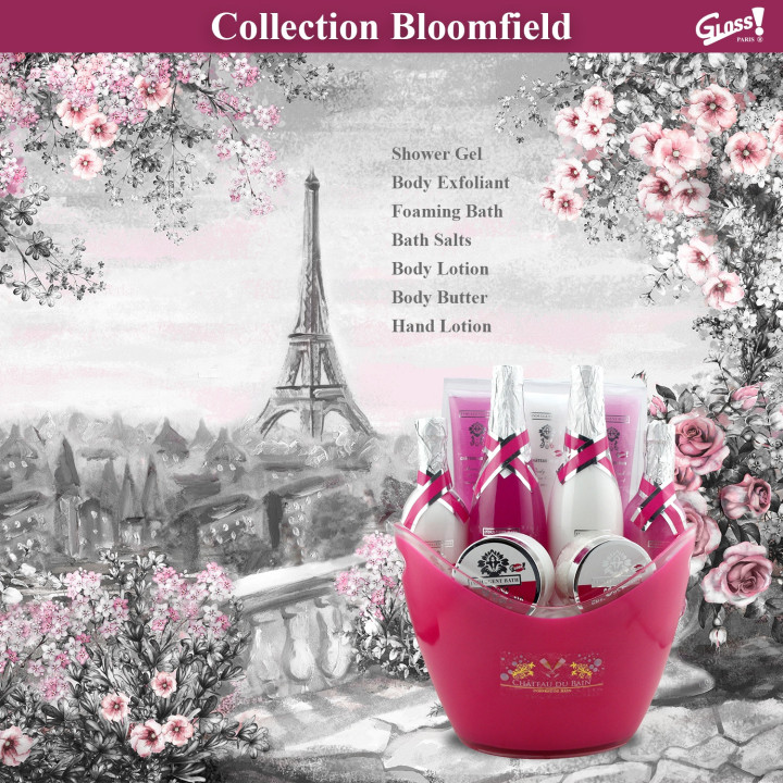 Coffret de bain au parfum rose,lys et freesia - 9pcs