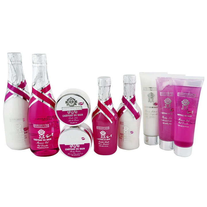 Coffret de bain au parfum rose,lys et freesia - 9pcs