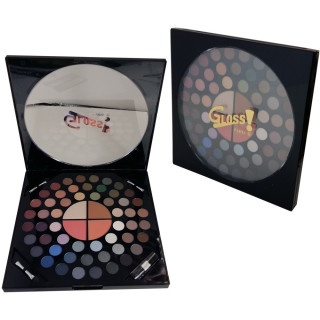 Palette de maquillage Cadran Rond noir - 58pcs