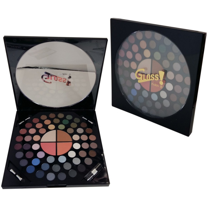 Palette de maquillage Cadran Rond noir - 58pcs
