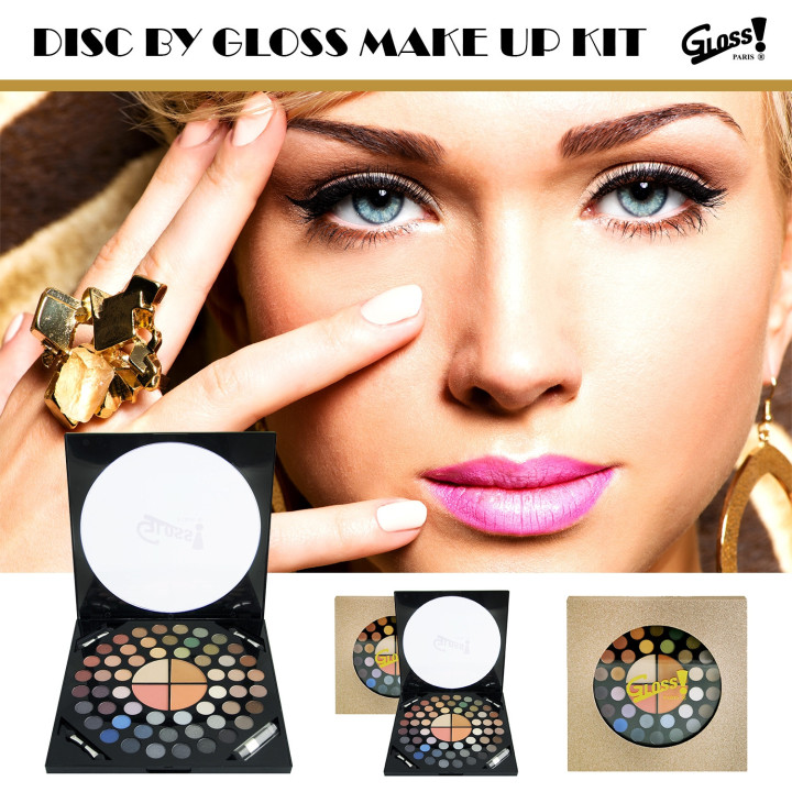 Palette de maquillage Cadran Rond noir - 58pcs