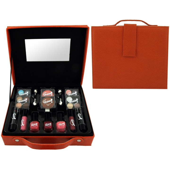 Mallette de maquillage Fashion Week orange - 27pcs