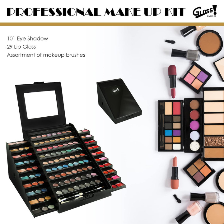 Palette de maquillage premium Pyramide noir - 130pcs