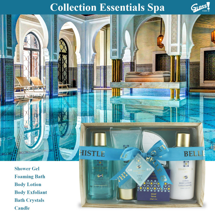 Essentials Spa - Plateau de Bain en Bois - 5pcs