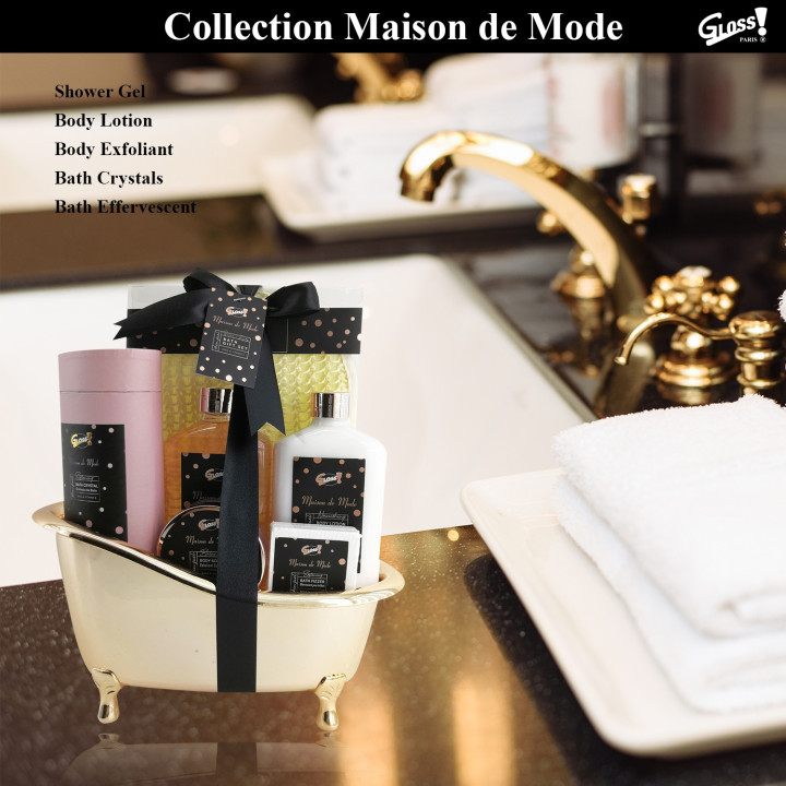 Coffret beauté - Baignoire de bain dorée à la Mûre - Idée cadeau