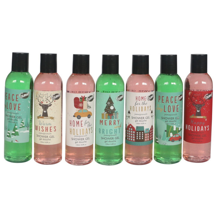 Coffret de bain de Noël parfum fruité de grenade - 7pcs
