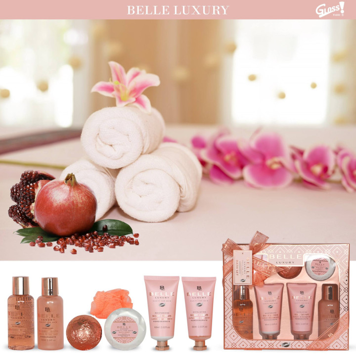 Coffret de bain au parfum fruité de grenade - 7pcs