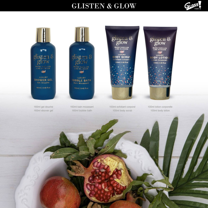 Coffret de bain au parfum délicat vanille tilleul - 4pcs