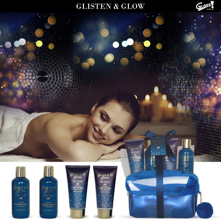 Coffret de bain au parfum délicat vanille tilleul - 4pcs