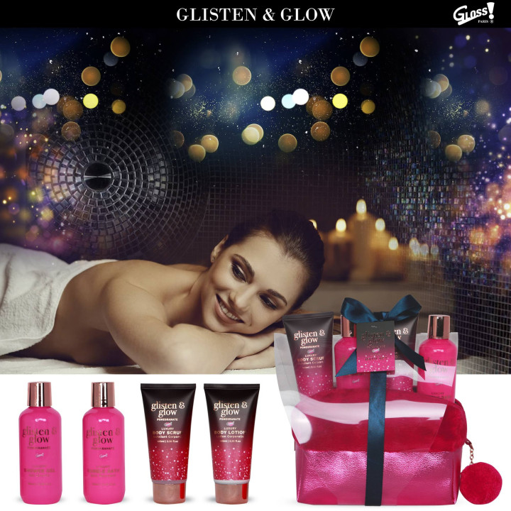 Coffret de bain au parfum fruité de grenade - 4pcs