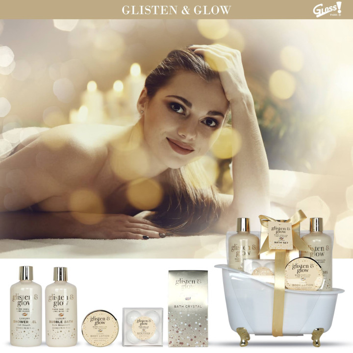 Coffret de bain au parfum délicat vanille tilleul - 8pcs