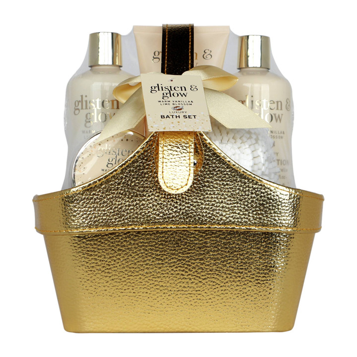 Coffret de bain au parfum délicat vanille tilleul - 5pcs