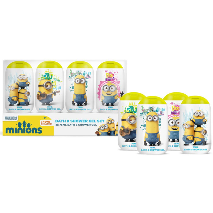Minions Set de voyage enfant avec 4 gels douche de 75ml