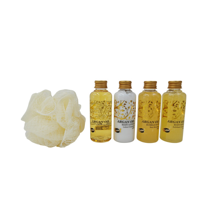Coffret de  bain - Lanterne métallique - collection Argan Oil - 5pcs
