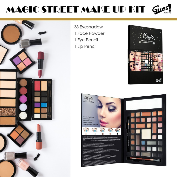 Palette de maquillage en forme de Book avec des tutos - Collection Magic Color