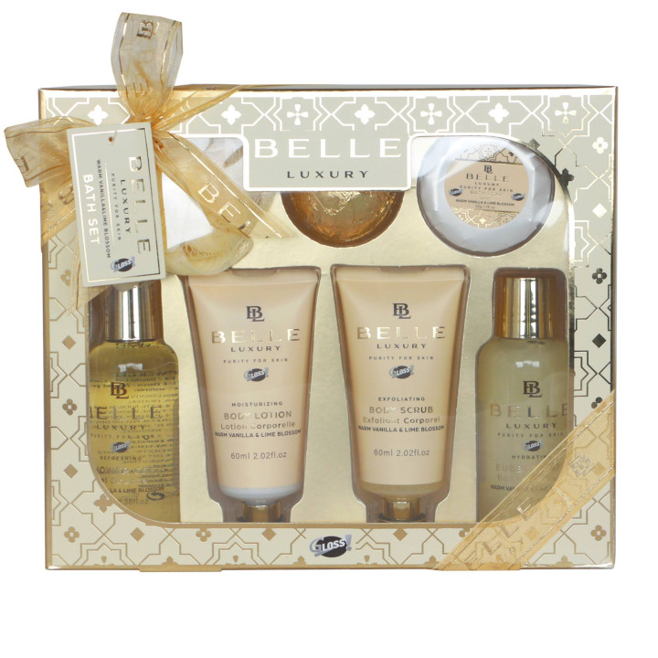 Coffret de bain au parfum délicat vanille tilleul - 7pcs