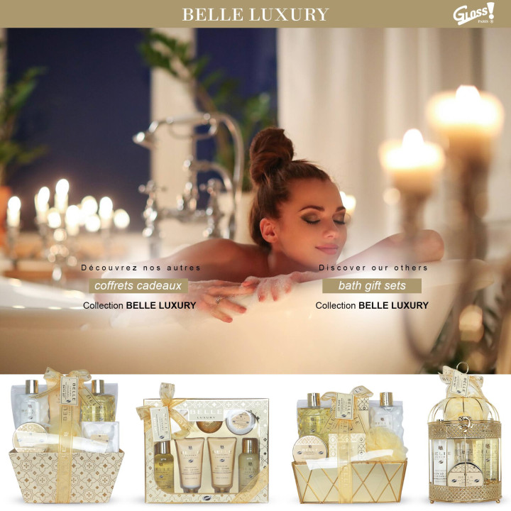 Coffret de bain au parfum délicat vanille tilleul - 12pcs