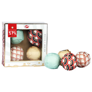 Sakura Spa - Coffret 4 Boules Effervescentes pour le Bain - 4pcs