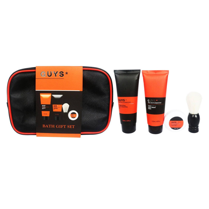 Coffret rasage - Trousse de bain Guys - Aloe vera et Menthe poivrée