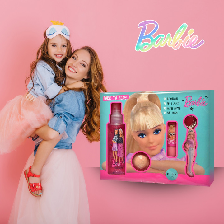 Barbie Coffret Cadeau Bain avec porte-clés - 4 pcs
